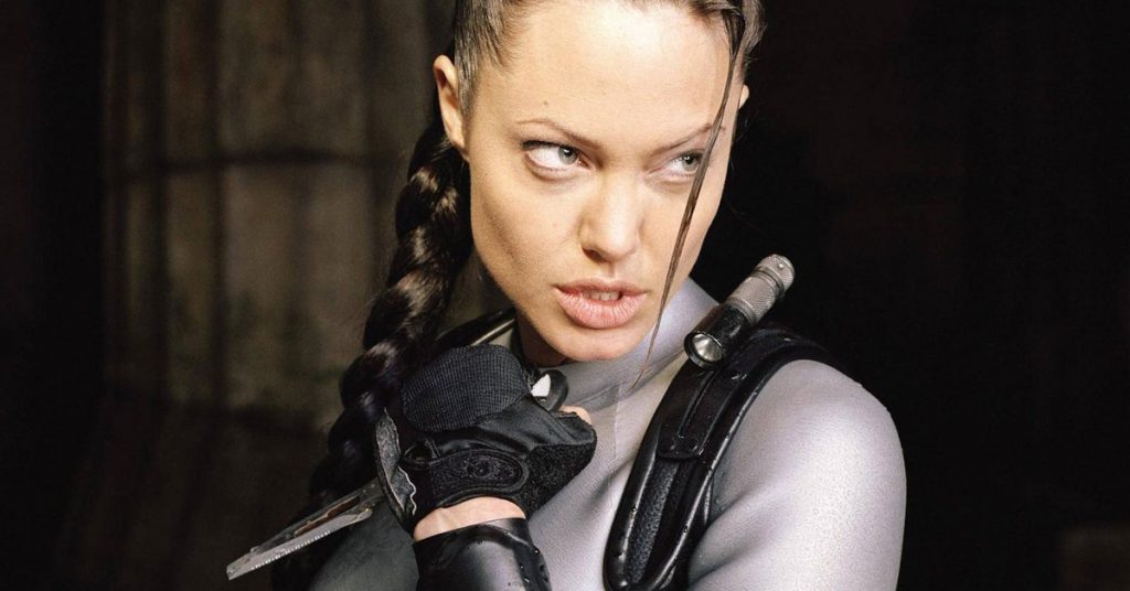 Angelina Jolie ako Lara Croft vo filme Tomb Raider